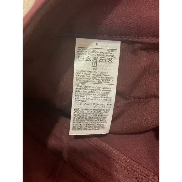 Old Navy Pixie Ankle Skinny Pants Slim Pocket Hi-Rise Stretch Women 6 Purple NWT - Picture 5 of 8